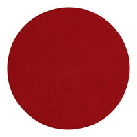 Solid round red felt fabric, perfect for crafts or home decor projects. Rich, vibrant color with a smooth texture.