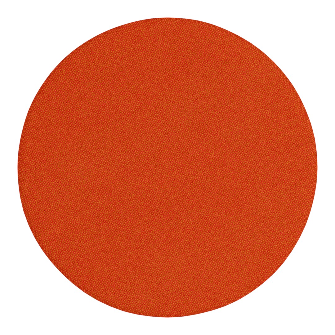 Bright orange circular surface with a smooth, even texture, perfect for bold decorative accents.