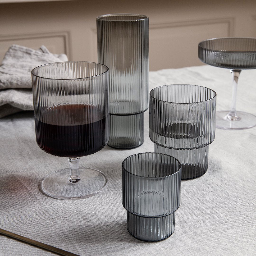 ferm LIVING Ripple Glass - Set of 4 by Trine Andersen