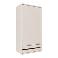 Light beige cabinet with a minimalist design featuring a smooth surface and simple lines. Perfect for modern decor.