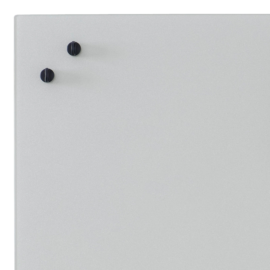 Gray wall panel with two black knobs, featuring a smooth matte finish and minimalist design.