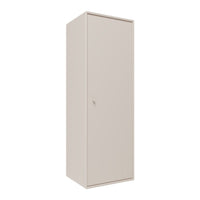 Cream-colored wardrobe with a smooth, solid finish and minimalist design. Ideal for modern interiors.