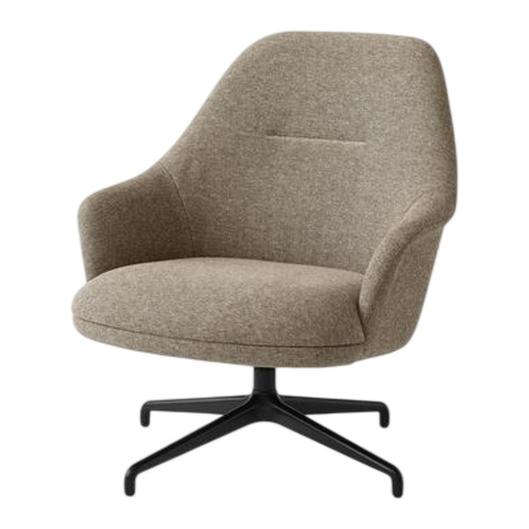 Rely HW139 High Back Lounge Armchair - Fully Upholstered - Four-Star Swivel Base