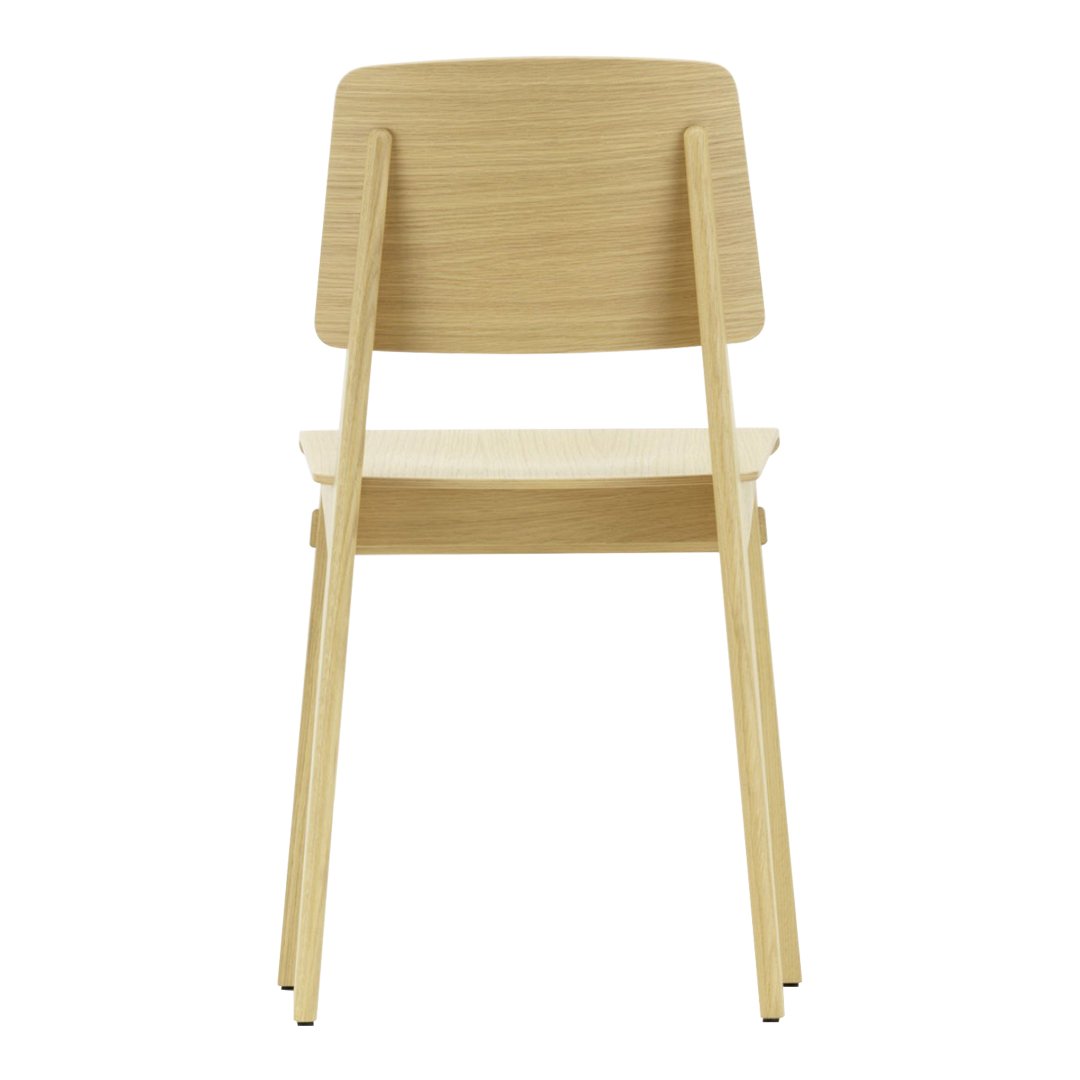 Natural wood chair with a light beige finish and a smooth, minimalist design. Ideal for modern decor.