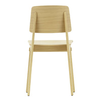 Natural wood chair with a light beige finish and a smooth, minimalist design. Ideal for modern decor.