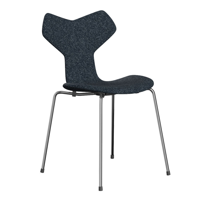 Stylish black upholstered chair featuring a unique Y-shaped backrest and sleek metal legs. Perfect for modern decor.