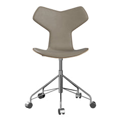 Grand Prix Swivel Chair 3131 - Wood - Front Upholstered