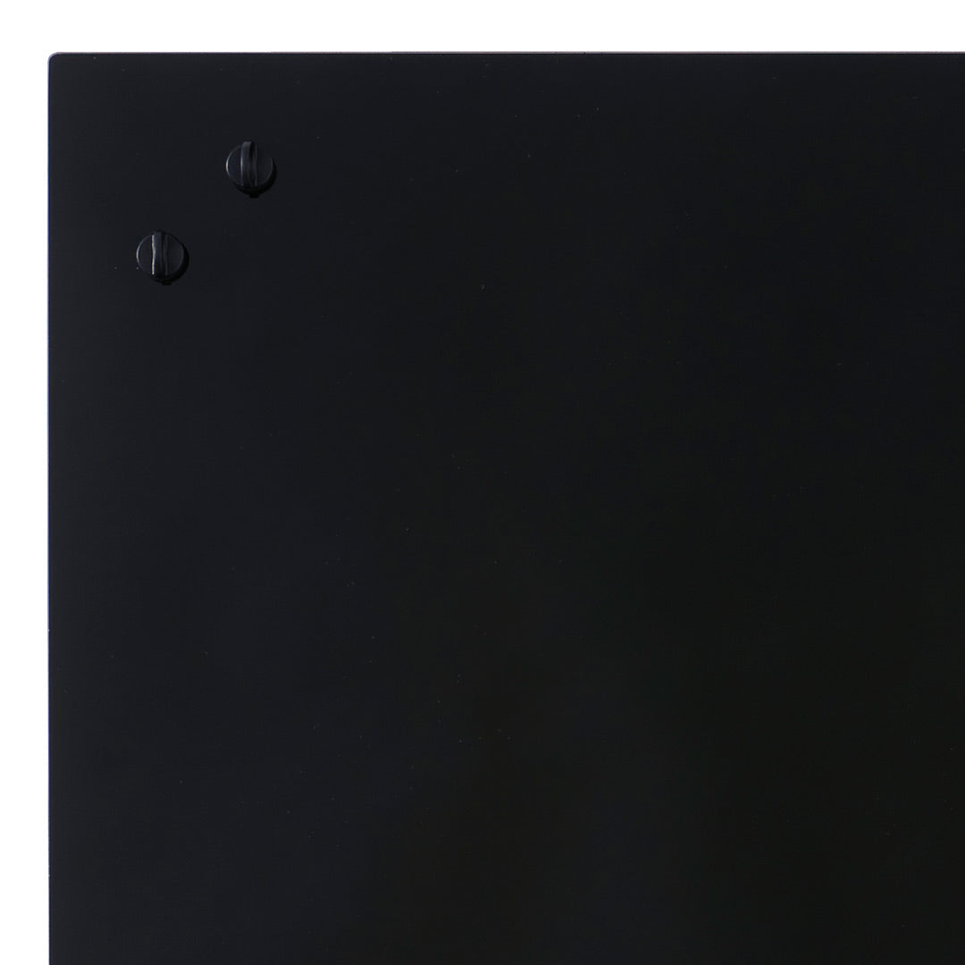 Matte black surface with subtle texture and two black screws for a sleek, modern look. Ideal for minimalist decor.