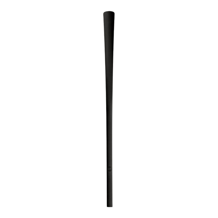 Solid black baseball bat with a sleek, smooth design, showcasing a minimalist style.