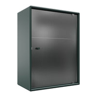 OS1225G Bathroom Cabinet w/ Rippled Glass Door