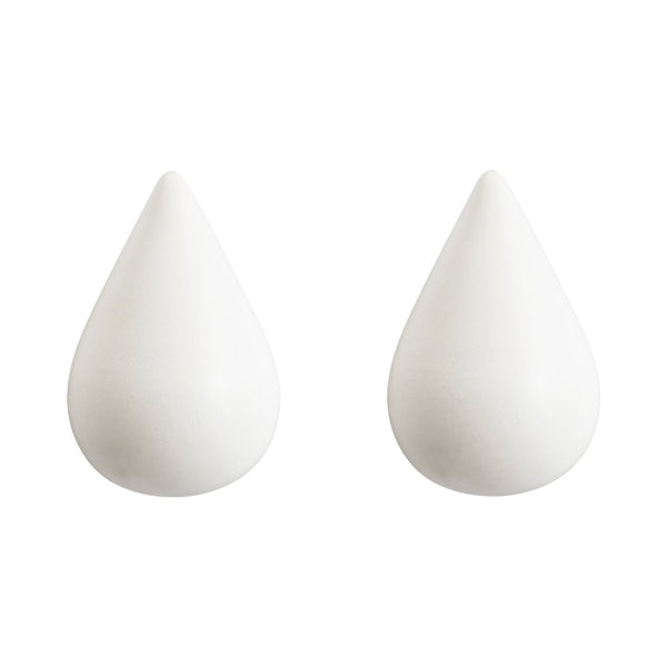 White teardrop-shaped decor pieces in a smooth matte finish. Perfect for minimalist design accents.