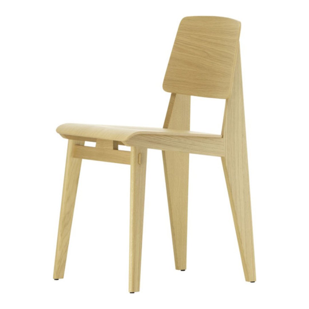 Light natural wood chair with a minimalist design and smooth, clean lines. Ideal for modern decor.