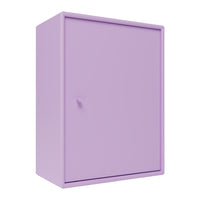 Solid lavender cabinet with a smooth finish and minimalist design, perfect for modern decor.