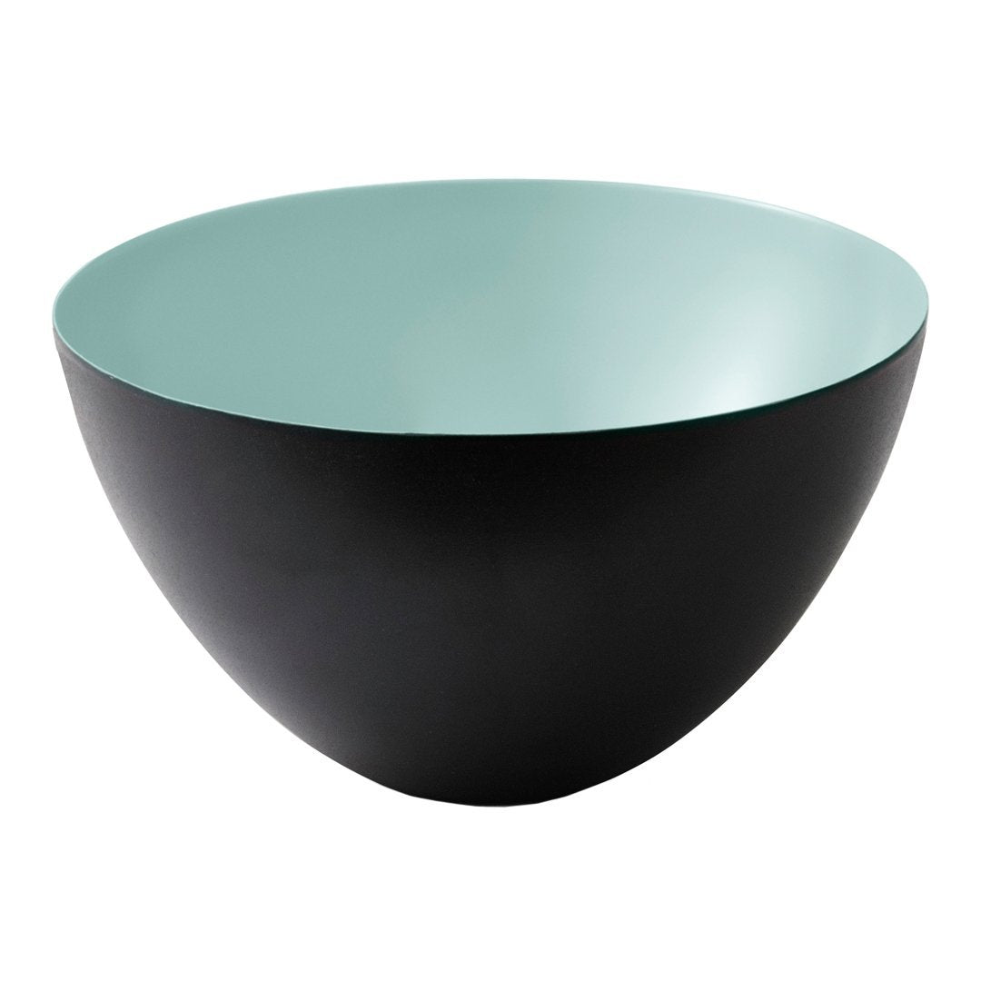 Black and mint green bowl with a smooth, glossy finish and a modern, minimalist design.