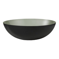 Black and soft green modern bowl with a smooth, minimalist design. Ideal for stylish dining and decor.