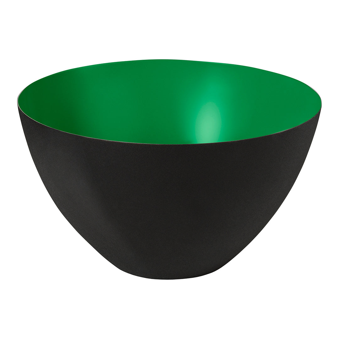 Black exterior bowl with a smooth green interior, showcasing a modern and stylish two-tone color contrast.