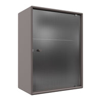 OS1225G Bathroom Cabinet w/ Rippled Glass Door