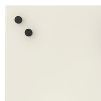 Cream background with two round black knobs for a stylish, modern look. Perfect for minimalist decor.