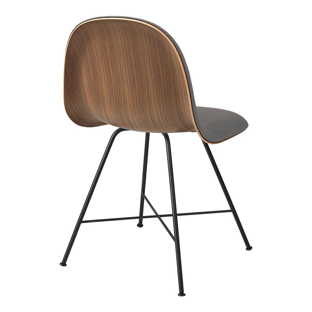 Gubi 3D Dining Chair - Center Base - Front Upholstered - Wood Shell