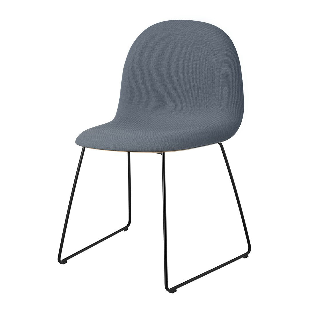 Gubi 3D Dining Chair - Sledge Base - Front Upholstered - Wood Shell