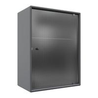 OS1225G Bathroom Cabinet w/ Rippled Glass Door