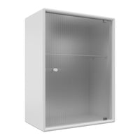 OS1225G Bathroom Cabinet w/ Rippled Glass Door