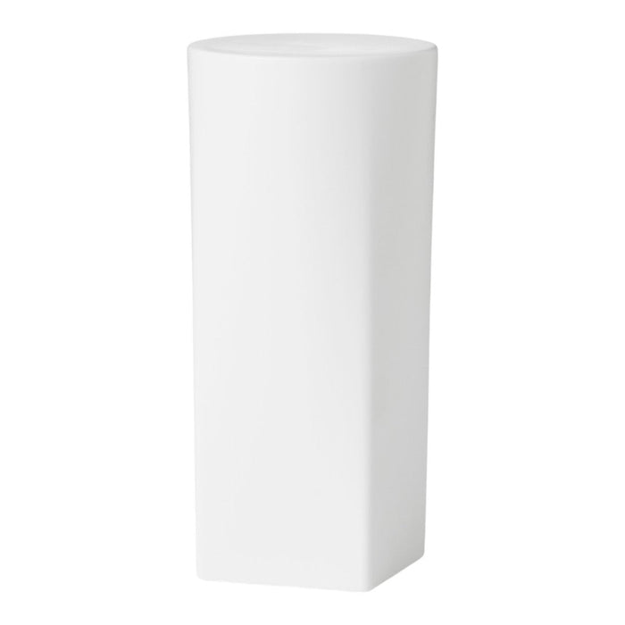 White cylindrical planter with a smooth, modern finish and no visible patterns, ideal for minimalist decor.