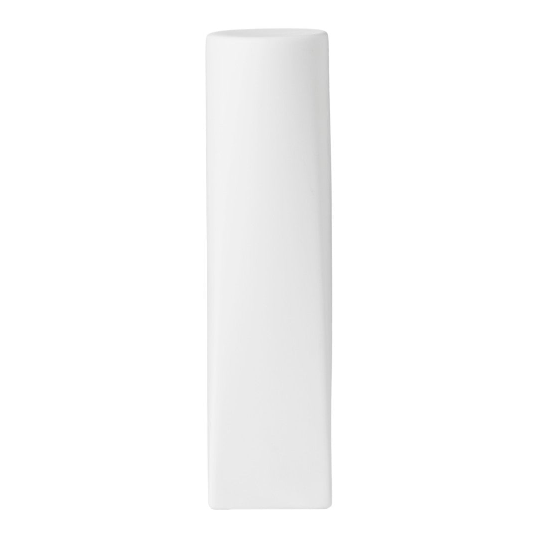 Solid white cylindrical decorative pillow, minimalist design, perfect for modern home decor.