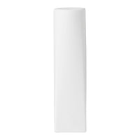 Solid white cylindrical decorative pillow, minimalist design, perfect for modern home decor.
