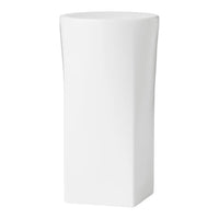 Sleek white pedestal with a smooth, minimalist design, perfect for showcasing decor or plants.