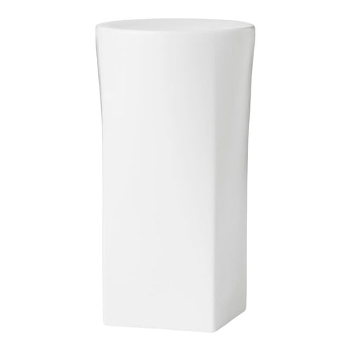 Sleek white pedestal with a smooth, minimalist design, perfect for showcasing decor or plants.
