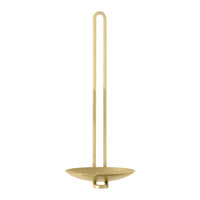 Matte gold candle holder with a sleek, minimalistic design and smooth, curved base for elegant decor.