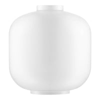 Round white ceramic vase with a smooth, glossy finish and minimalist design. Perfect for modern decor.
