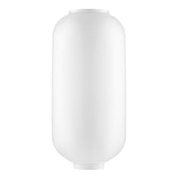 White cylindrical vase with a smooth, minimalistic design, perfect for modern decor.