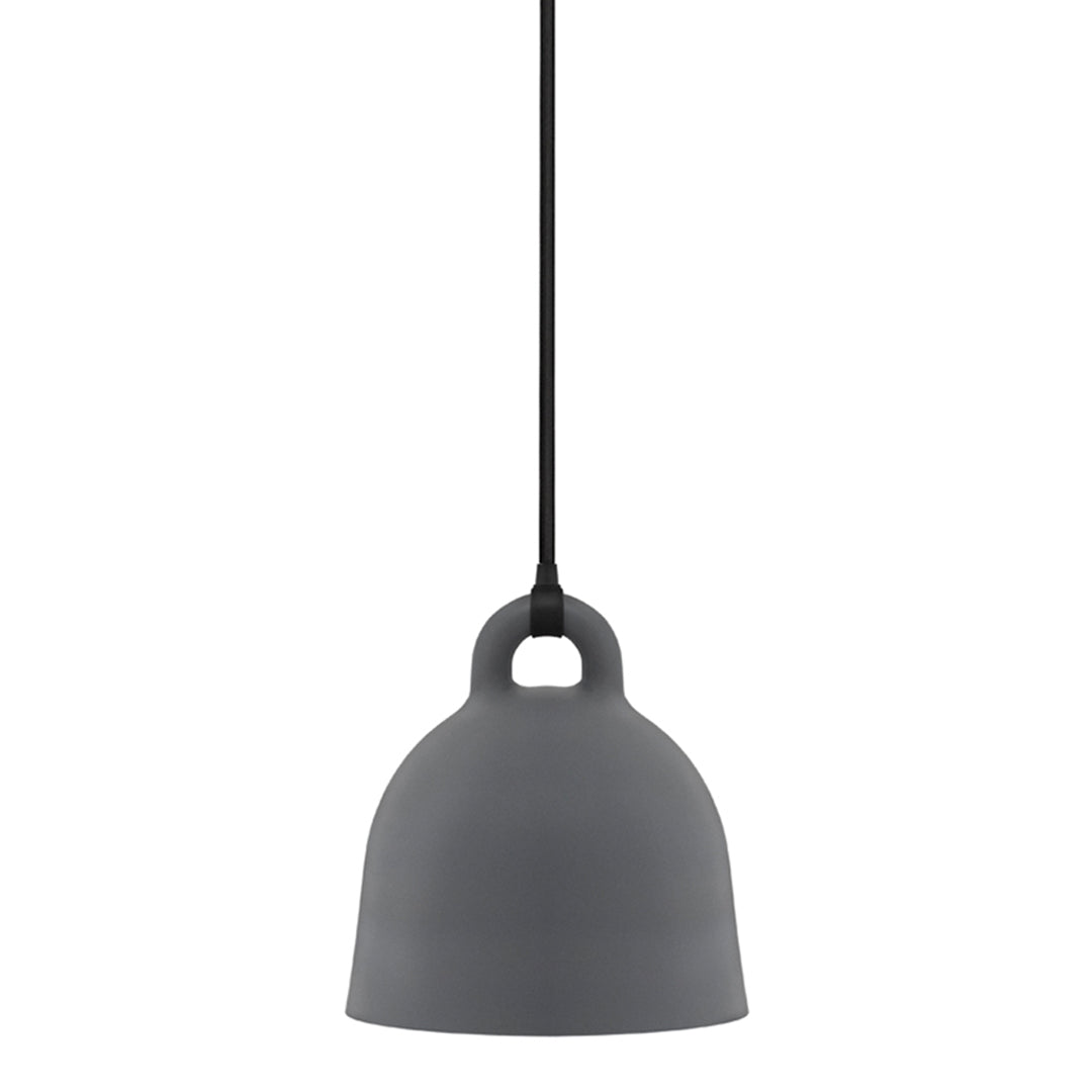 Gray modern pendant light with a smooth, matte finish and a minimalist design, perfect for contemporary decor.