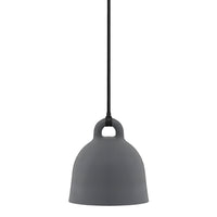 Gray modern pendant light with a smooth, matte finish and a minimalist design, perfect for contemporary decor.
