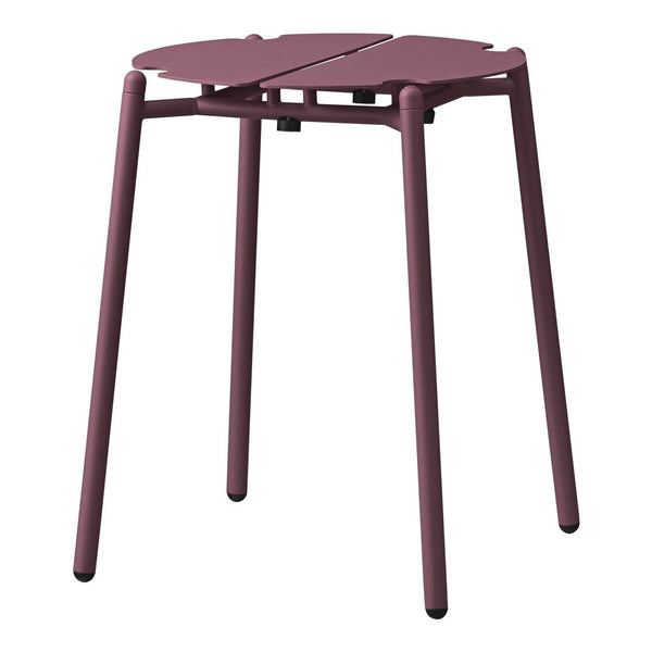 Purple folding side table with a modern, minimalistic design and smooth, clean lines. Perfect for any decor style.