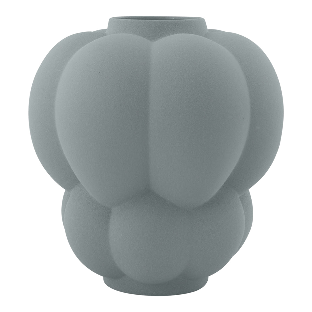 Light gray decorative vase with a unique textured, bubbly pattern for a modern touch.
