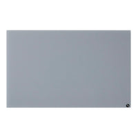 Solid light gray rectangular mat with a smooth, matte finish, perfect for modern aesthetics.