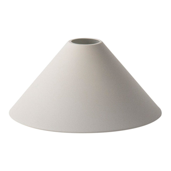 White conical lamp shade with a smooth matte finish, ideal for modern decor. Perfect minimalist accessory.