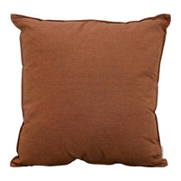 Rust-colored square pillow with a soft, textured pattern, perfect for cozy home decor accents.