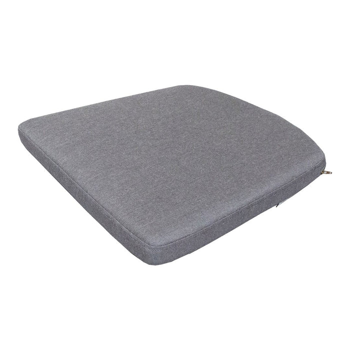 Gray square cushion with a smooth texture and no visible patterns. Ideal for modern decor.