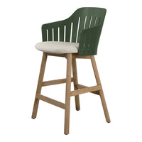 Choice Outdoor Counter Chair - Wood Base - w/ Seat Cushion