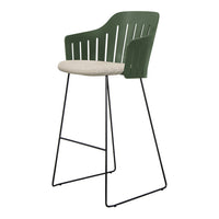 Choice Outdoor Bar Chair - Sled Base - w/ Seat Cushion