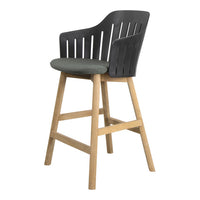Choice Outdoor Counter Chair - Wood Base - w/ Seat Cushion