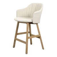 Choice Outdoor Counter Chair - Wood Base - w/ Back and Seat Cushion