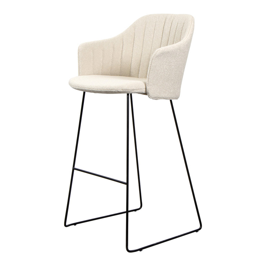 Choice Outdoor Bar Chair - Sled Base - w/ Back and Seat Cushion