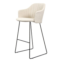 Choice Outdoor Bar Chair - Sled Base - w/ Back and Seat Cushion