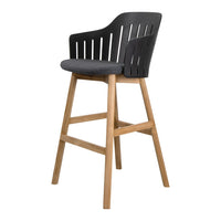 Choice Bar Chair - Wood Base - w/ Seat Cushion
