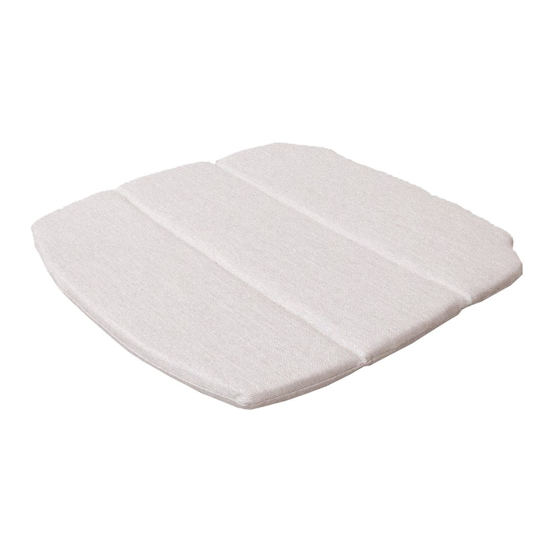 Light beige cushion with three stitched sections, featuring a textured fabric pattern for added comfort.